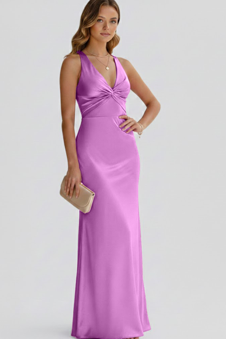 Damen Ärmelloses Maxikleid Fließend Silhouette