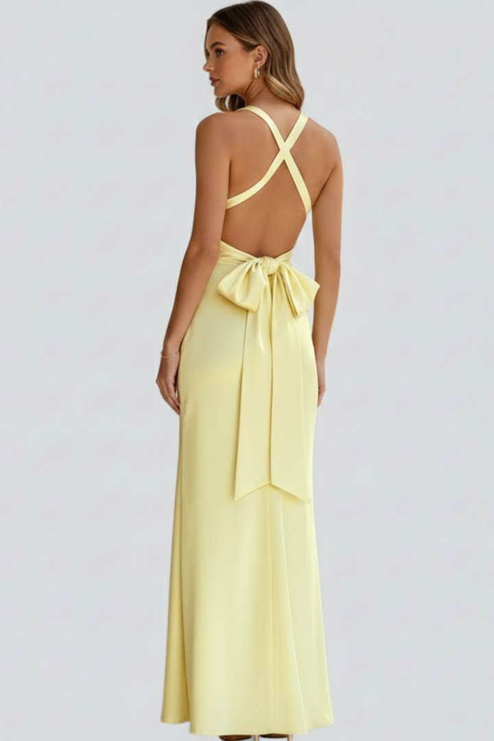 Damen Ärmelloses Maxikleid Fließend Silhouette