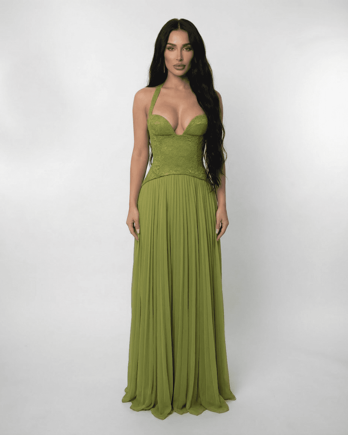 Damen Korsett Maxikleid Schulterfrei Abendkleid
