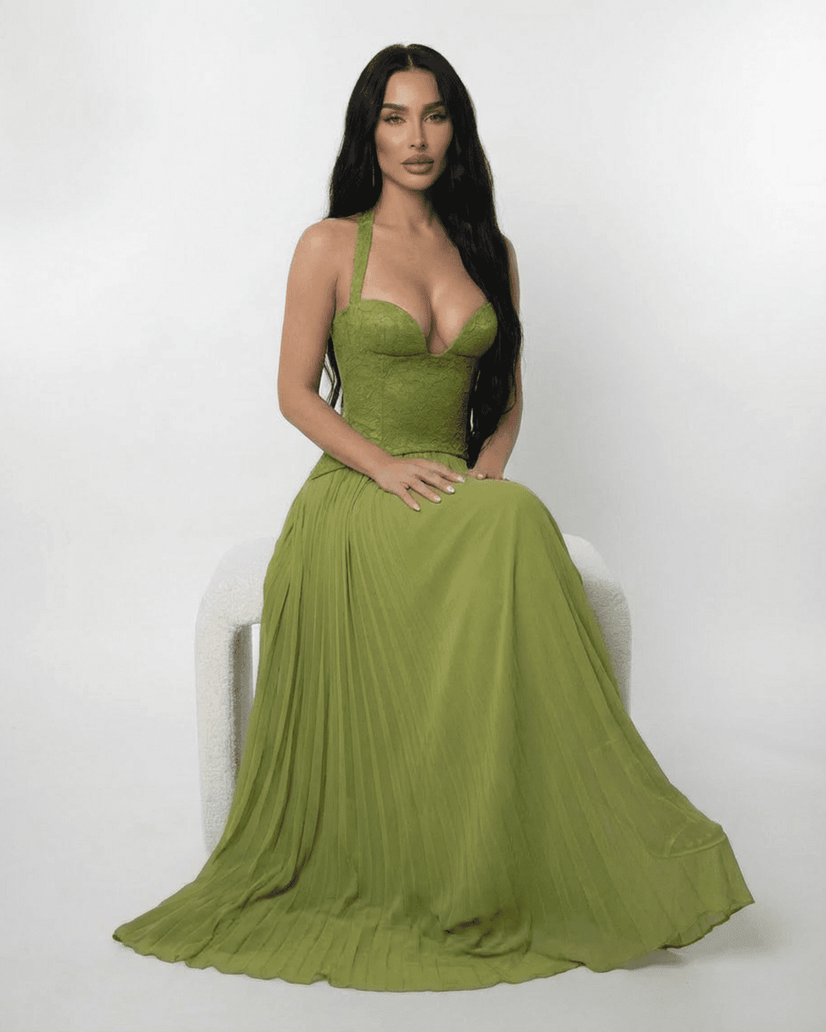 Damen Korsett Maxikleid Schulterfrei Abendkleid