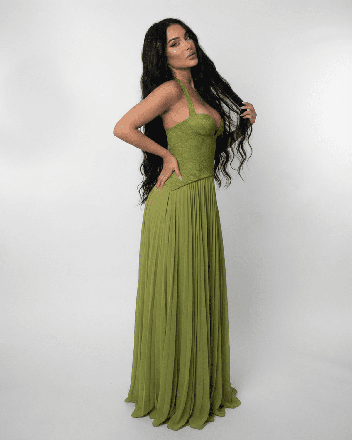 Damen Korsett Maxikleid Schulterfrei Abendkleid