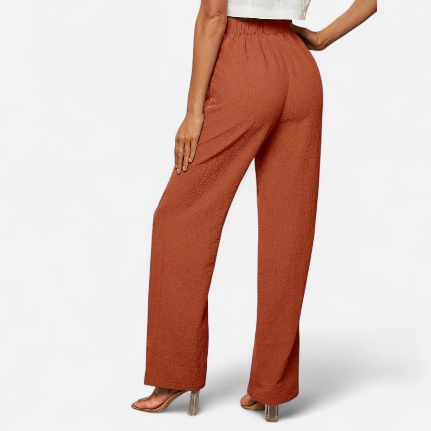 Valmonti Damen Gerade Hose – zeitloser Hochtaillen-Schnitt