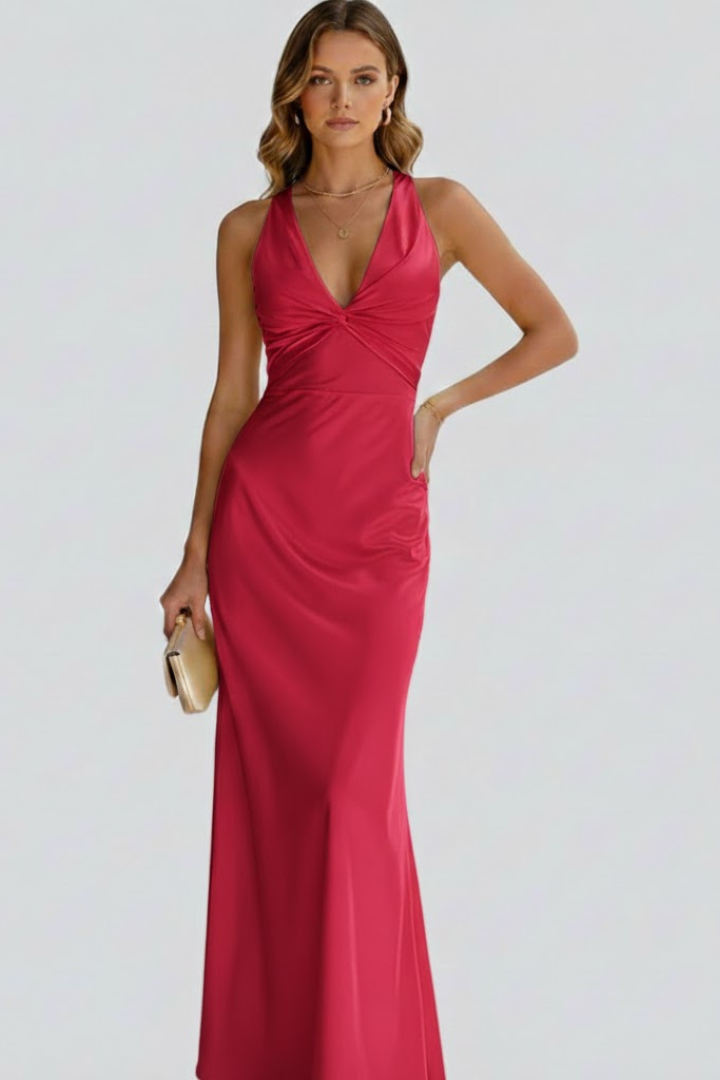 Damen Ärmelloses Maxikleid Fließend Silhouette