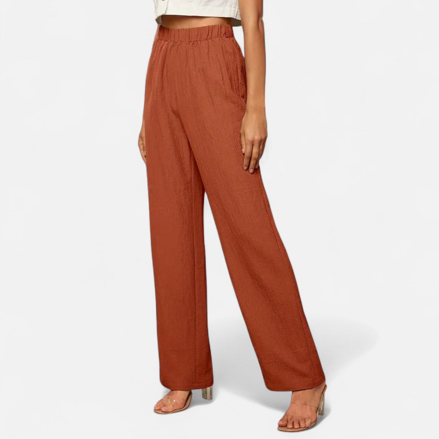 Valmonti Damen Gerade Hose – zeitloser Hochtaillen-Schnitt