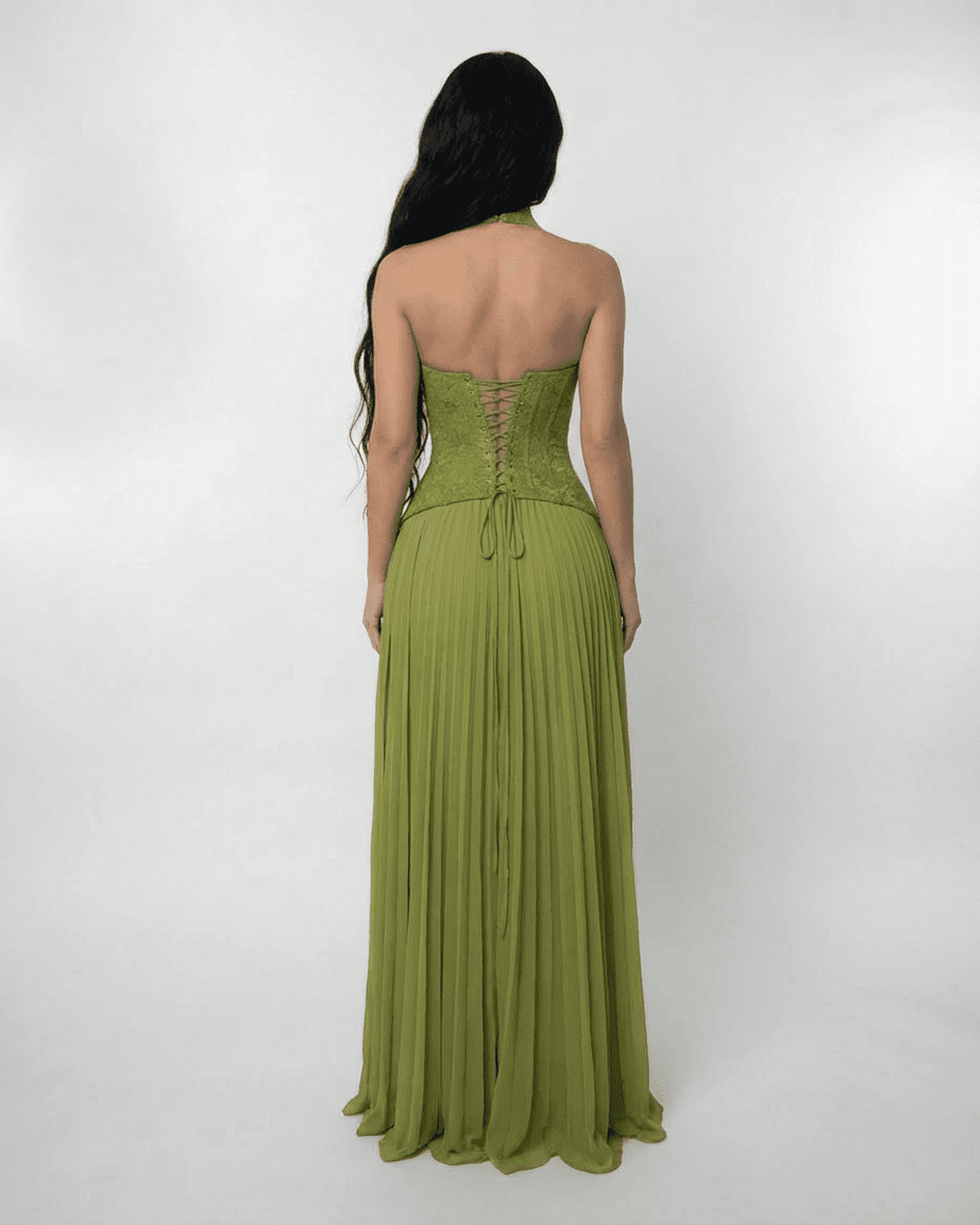 Damen Korsett Maxikleid Schulterfrei Abendkleid